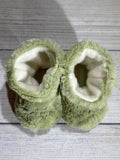Light Green Faux Fur Boots (6-9 months