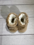 Dark Sand Faux Fur Boots (0-3 months)