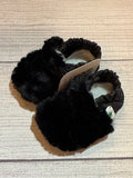 Black Faux Fur with Rainbow Shimmer Backing (3-6 months)