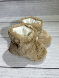 Dark Sand Faux Fur Boots (0-3 months)