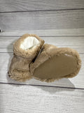 Dark Sand Faux Fur Boots (0-3 months)