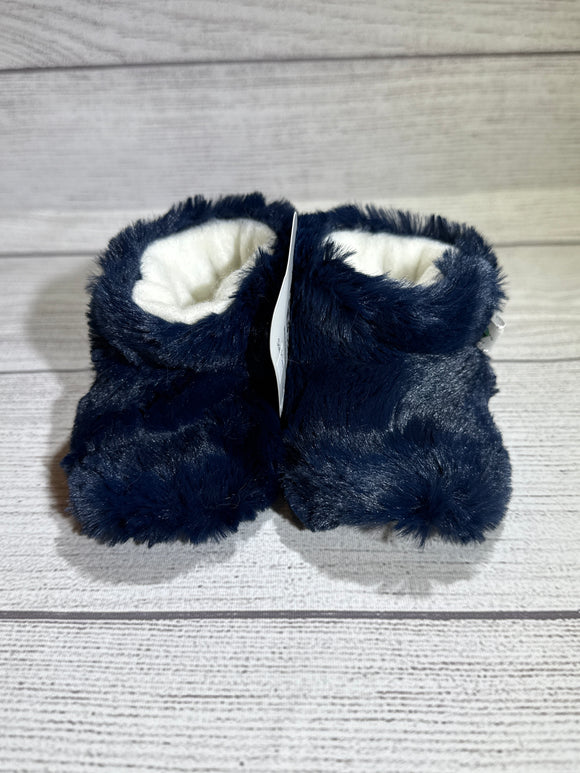Navy Faux Fur Boots (6-9 months)