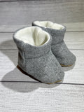 Light Gray Wool Boots (3-6 months)