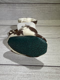 Brown Cowhide Boots with a Turquoise Sole (6-9 months)