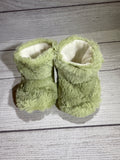Light Green Faux Fur Boots (6-9 months