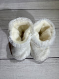 White/Cream Faux Fur Boots (6-9 months)