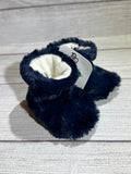 Navy Faux Fur Boots (6-9 months)
