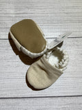Cream Top with Faded Tan Stripes backing (0-3 months)