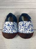 White with Navy Flowers (9-12 months)