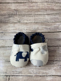 White with Gray and Navy Elephants (12-18 months)