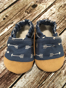 Navy Arrow with Tan Suede Toe (12-18 months)