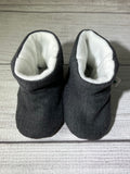 Dark Gray Herringbone Boots (6-9 months)