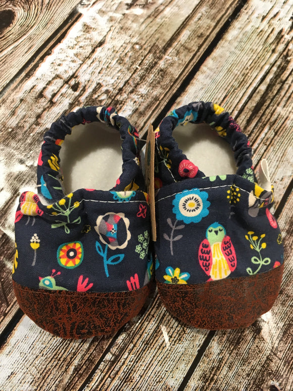 Navy Garden with Leather Toe (9-12 months)